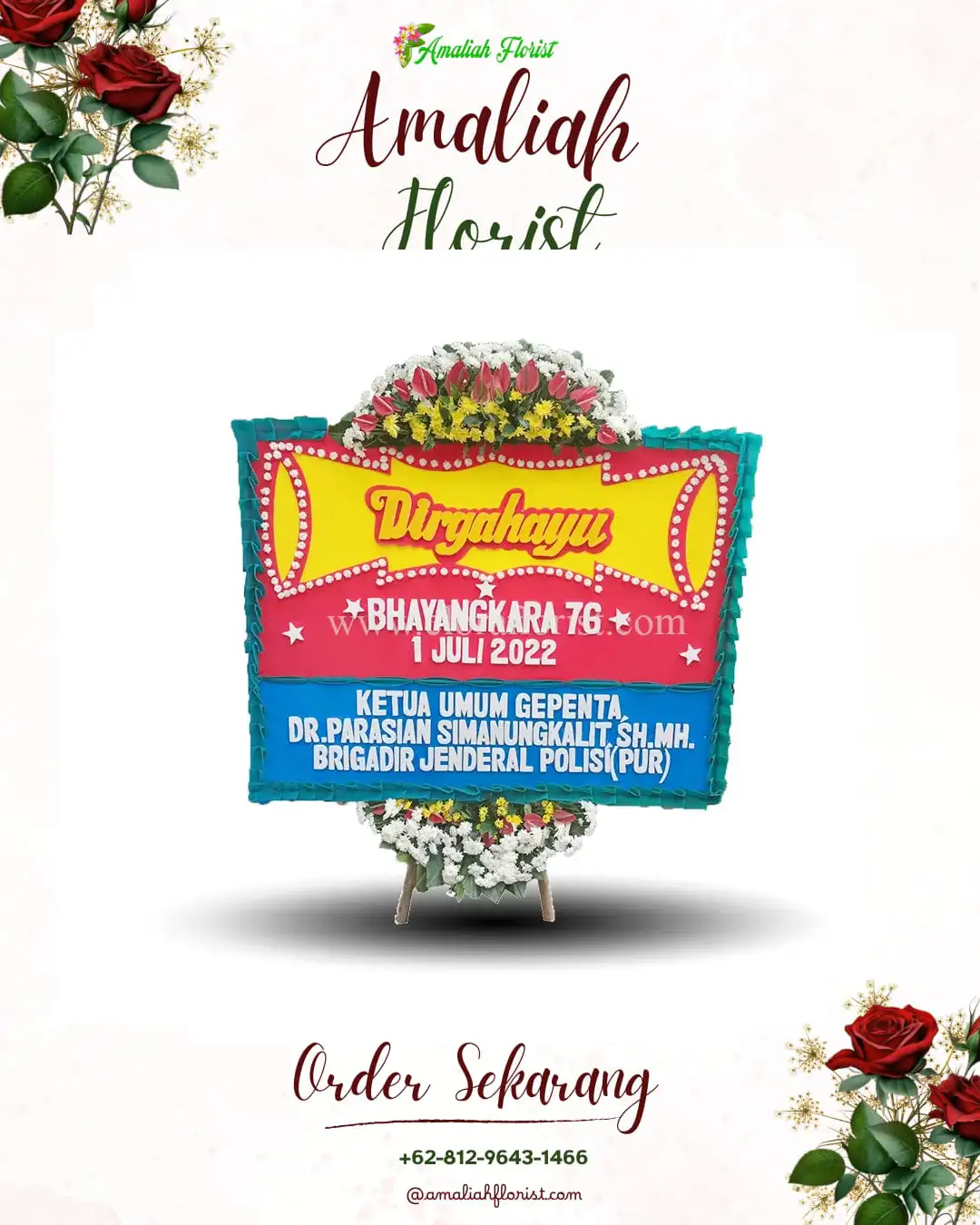 Papan Bunga HUT Ulang Tahun Geger